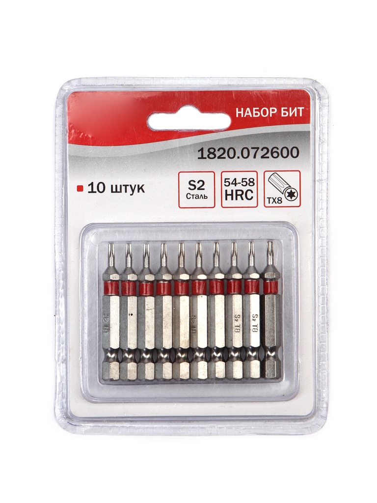 фото Набор бит Elitech Torx 8 x 50mm 10шт 1820.072600