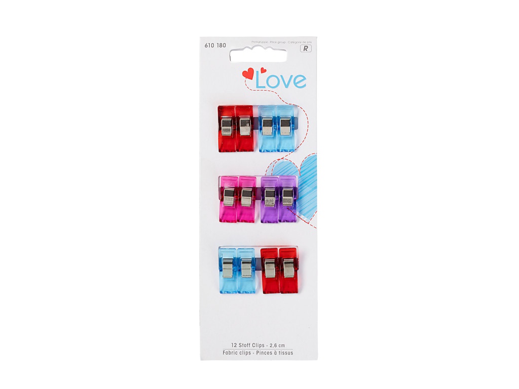 

Прищепки для работы с тканями Prym Love 2.6см 12шт 610180, 610180