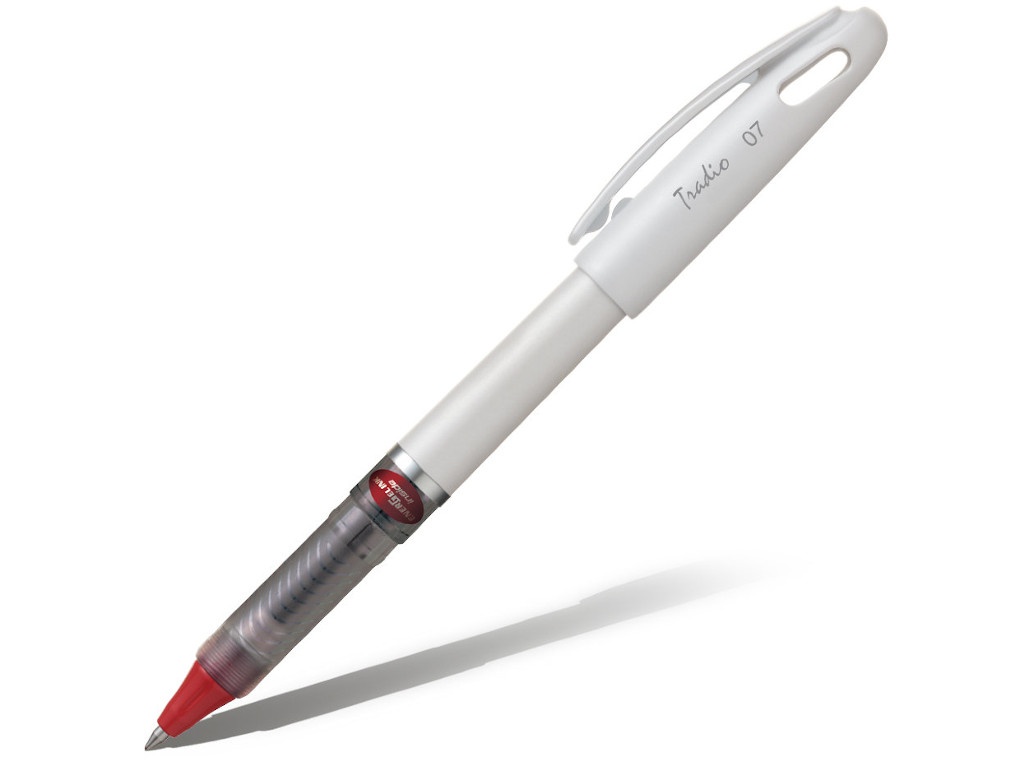 

Ручка гелевая Pentel Tradio Energel 0.7mm корпус White, стержень Red BL117W-BX, BL117W-BX