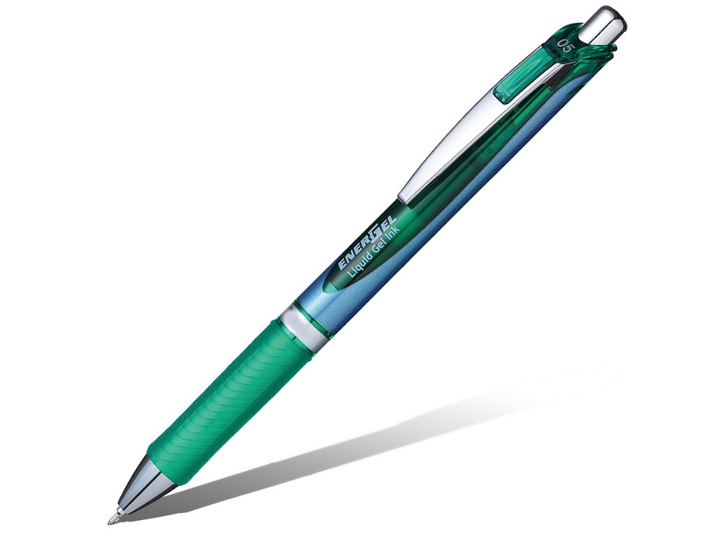 

Ручка гелевая Pentel Energel 0.5mm корпус Green, стержень Green BLN75-D, BLN75-D