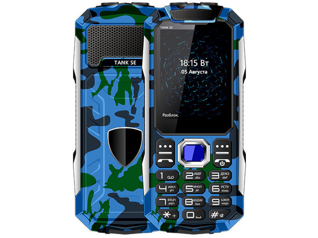 Сотовый телефон BQ 2432 Tank SE Camouflage Blue сотовый телефон bq 2817 tank quattro power camouflage