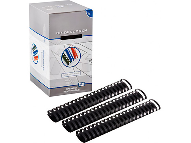 

Пружины для переплета ProfiOffice 51mm 50шт Пластик Black 61922, 61922