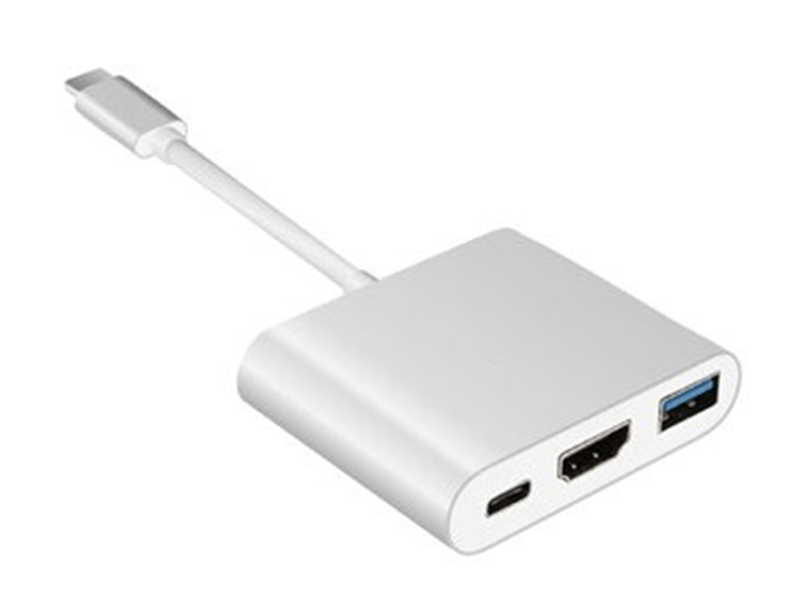 фото Хаб XtremeMac Type-C Hub Multiport Silver XWH-HUC-03