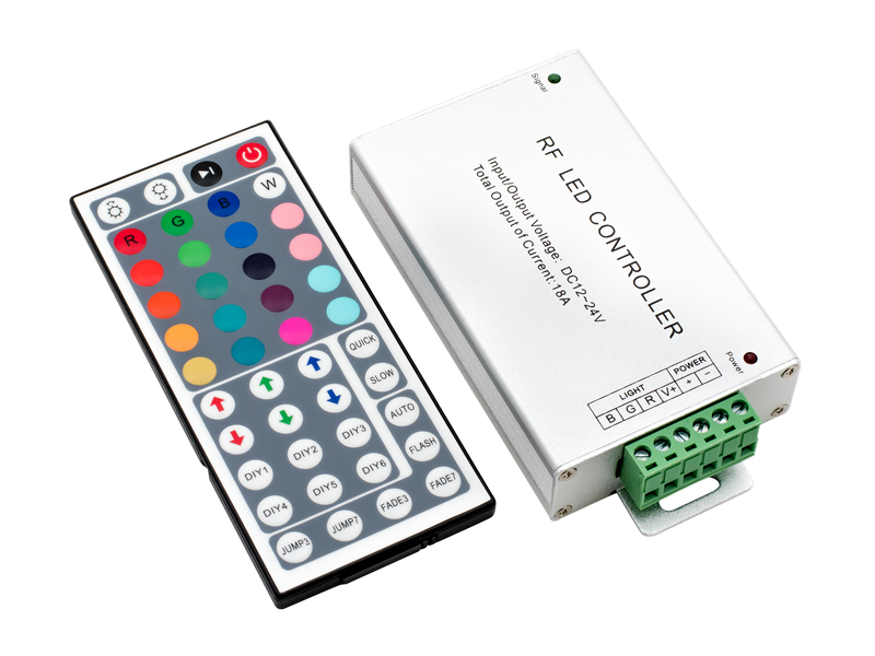 Контроллер SWGroup LED MIX RGB 12V-24V 18A RF-RGB-44-18A 00000000933