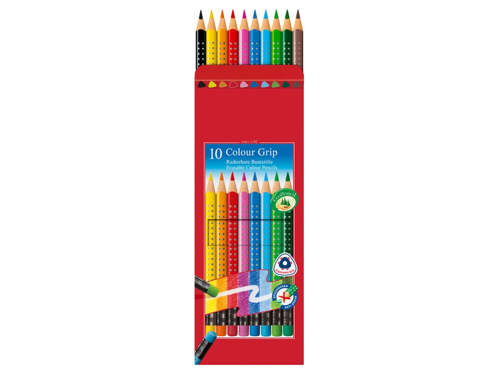 

Карандаши цветные Faber-Castell Grip 10 цветов 116613, 116613
