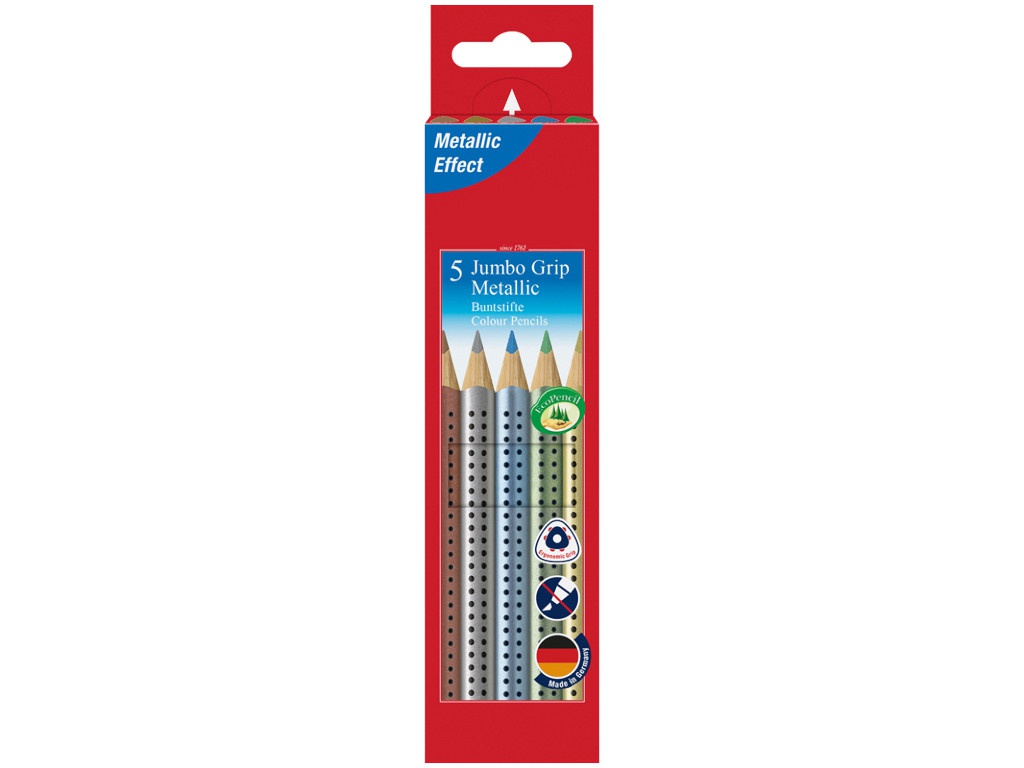 

Карандаши цветные Faber-Castell Jumbo Grip Metallic 5 цветов 110993, 110993