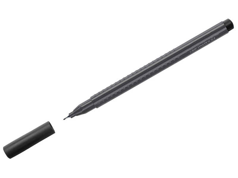 

Ручка капиллярная Faber-Castell Grip Finepen 0.4mm корпус Black, стержень Black 151699, Grip Finepen