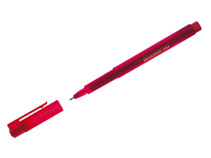 

Ручка капиллярная Faber-Castell Broadpen 1554 0.8mm корпус Red, стержень Red 155421, Broadpen 1554