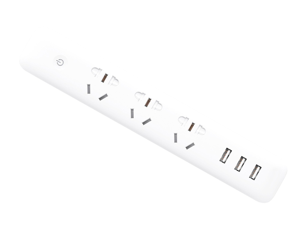 фото Удлинитель Xiaomi Mi Power Strip With Wi-Fi Sockets 3 USB 3 White QMCX801ZN