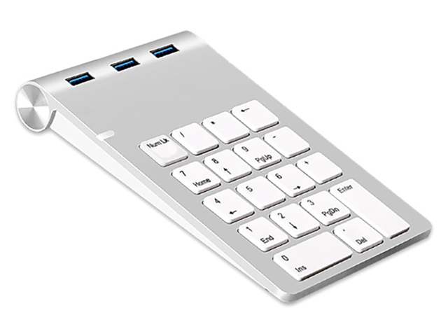 фото Клавиатура XtremeMac Mechanical Numpad 3xUSB-A Ports Silver XM-NPHUB33-SLV