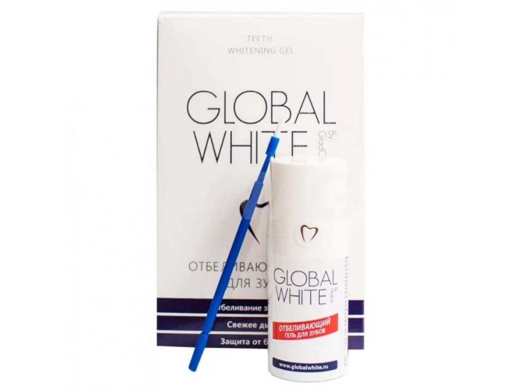 

Гель отбеливающий для зубов Global White 15ml + микрощетка 4605370004212, 4605370004212