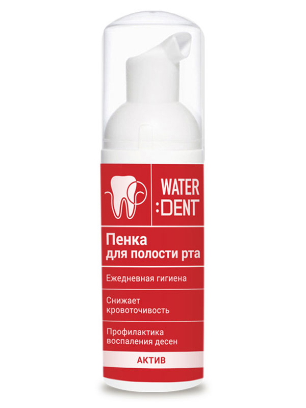 фото Пенка Waterdent Актив с цинком лактата 50ml 4605370011005