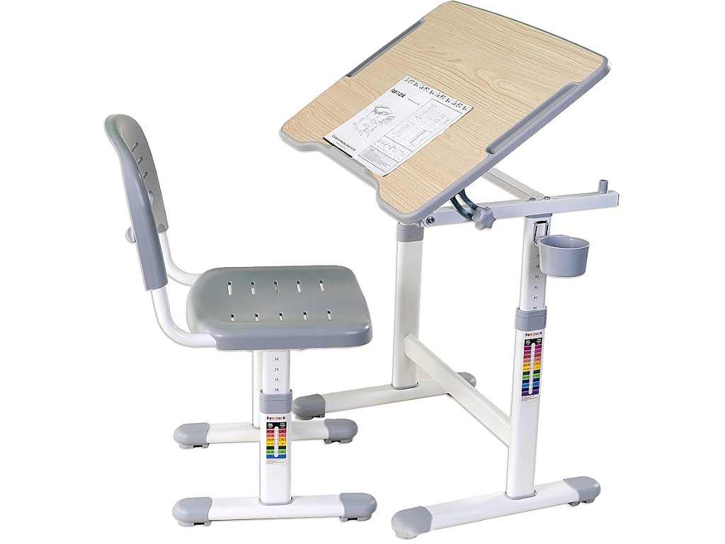 

Парта FunDesk Piccolino II Grey со стулом, Piccolino II