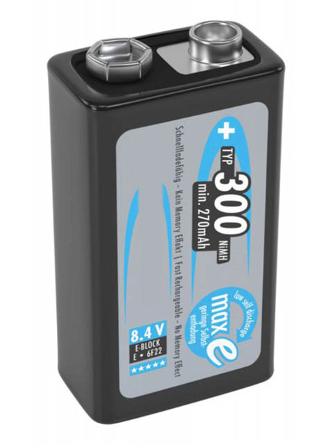 

Аккумулятор Крона - Ansmann MaxE 300 mAh BL1 (1 штука) 5035453-RU, 5035453-RU