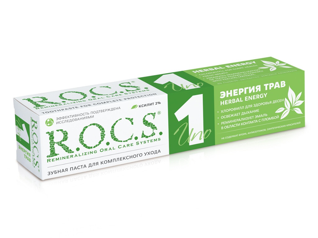 фото Зубная паста R.O.C.S. UNO Herbal Energy 74g 03-09-003