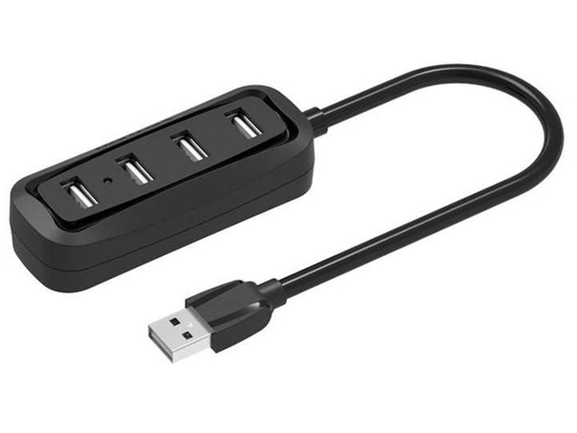 

Хаб Vention USB 2.0 4 порта 1m Black VAS-J43-B100, USB 2.0 4 порта