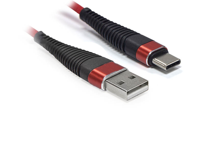 Аксессуар CBR USB - Type-C 2.1A 1m CB 502 Red аксессуар wiiix usb type c red cb 421 tc 1 0 r
