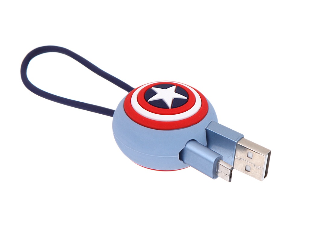 фото Аксессуар red line marvel usb - lightning 20cm captain america ут000018829