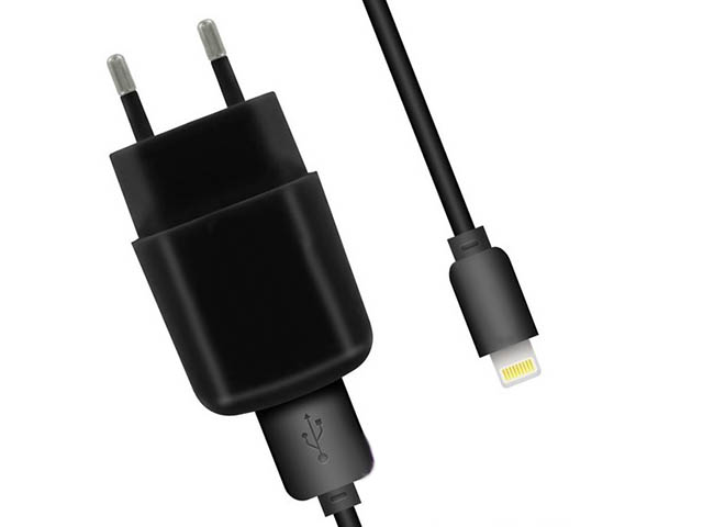

Аксессуар Krutoff CH-02L 2.1A USB - Lightning Black 03566, CH-02L