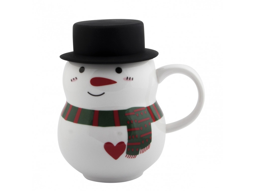 

Новогодний сувенир Эврика Снеговик в шляпе 3 300ml 99396, 99396