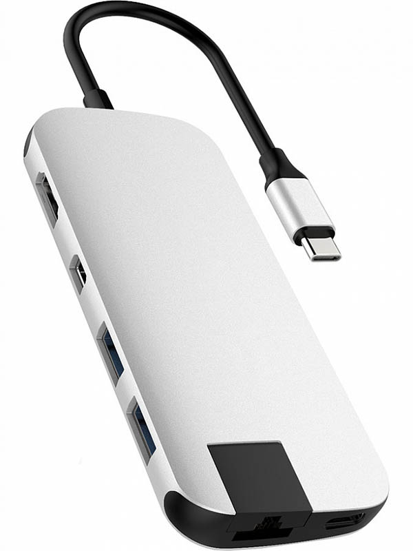 фото Хаб USB HyperDrive Hyper Slim 8-in-1 Hub Silver HD247B-SILVER