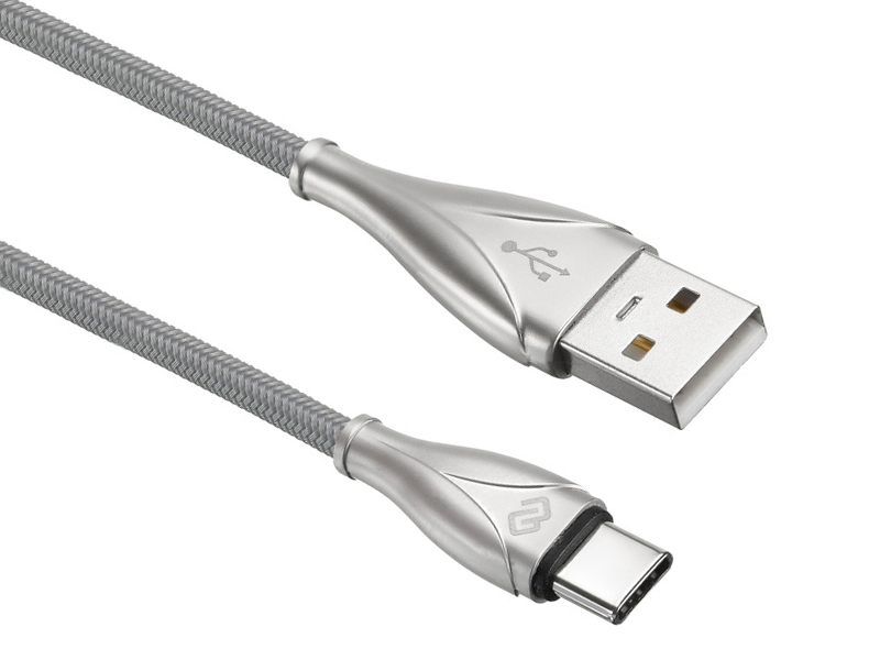 

Аксессуар Digma USB-A - USB Type-C 2m Grey 1084570, 1084570