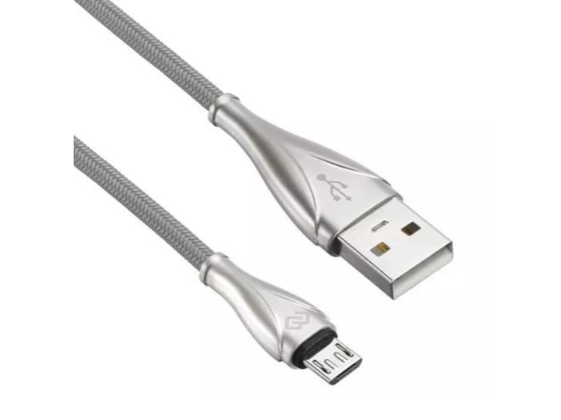 фото Аксессуар digma usb-a - micro usb-b 2m grey 1084569