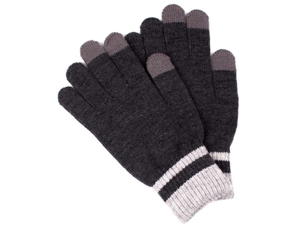 фото Теплые перчатки для сенсорных дисплеев territory 0518 dark grey