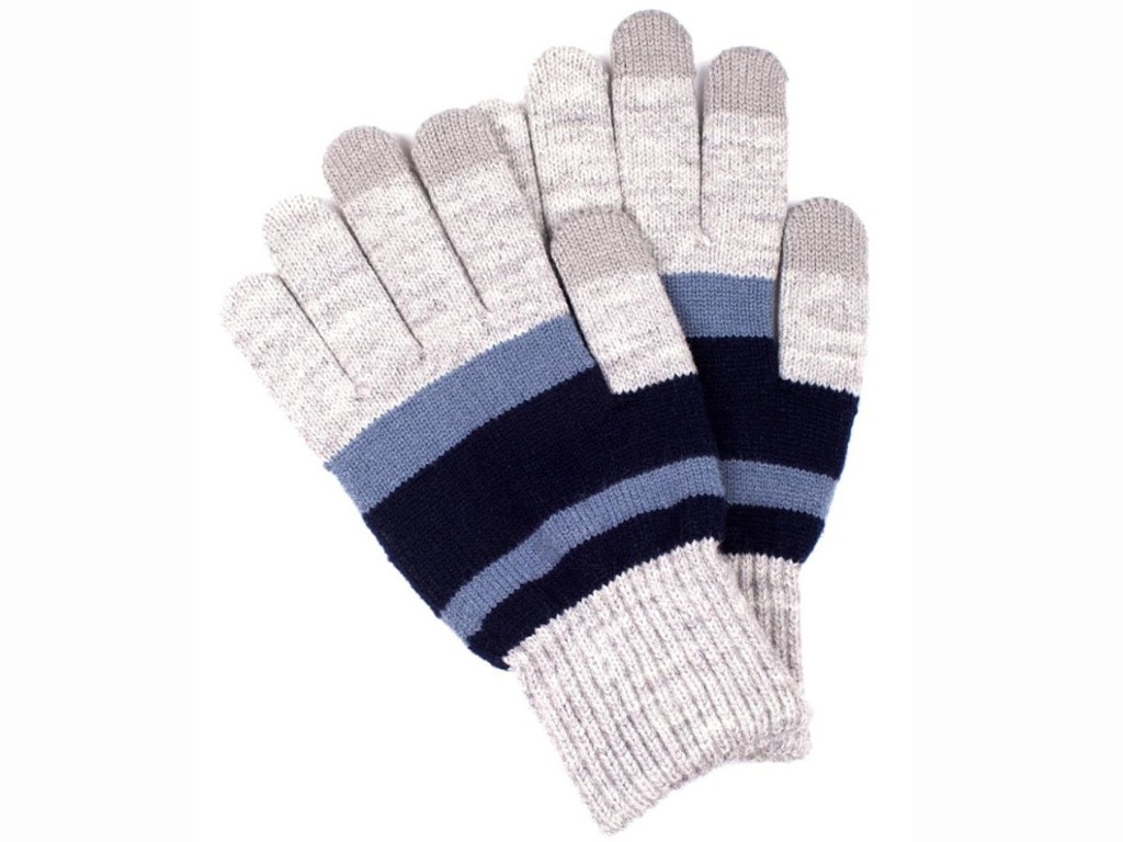 фото Теплые перчатки для сенсорных дисплеев territory 0218 blue-grey