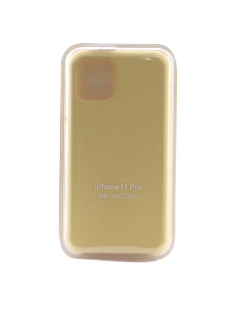 фото Чехол krutoff для apple iphone 11 pro silicone case yellow 10912