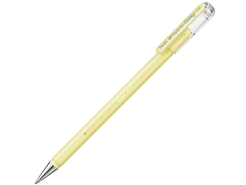 

Ручка гелевая Pentel Hybrid Milky стержень Pastel Yellow K108-PG, K108-PG