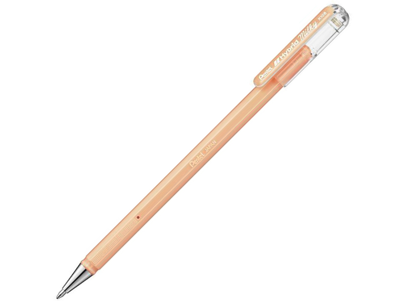 

Ручка гелевая Pentel Hybrid Milky стержень Pastel Orange K108-PF, K108-PF