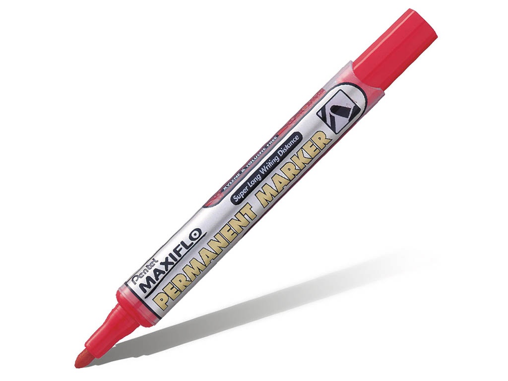 

Маркер Pentel перманентный с жидкими чернилами 4.5mm Red NLF50-B, NLF50-B