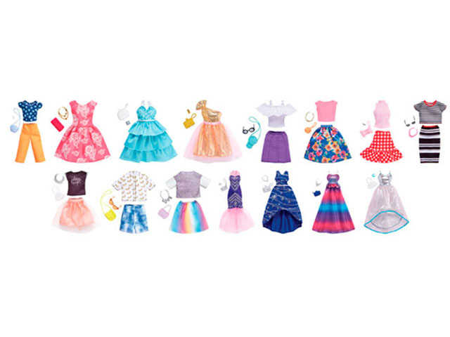 

Одежда для куклы Mattel Barbie Дневной и вечерний наряд в комплекте FND47, Дневной и вечерний наряд в комплекте