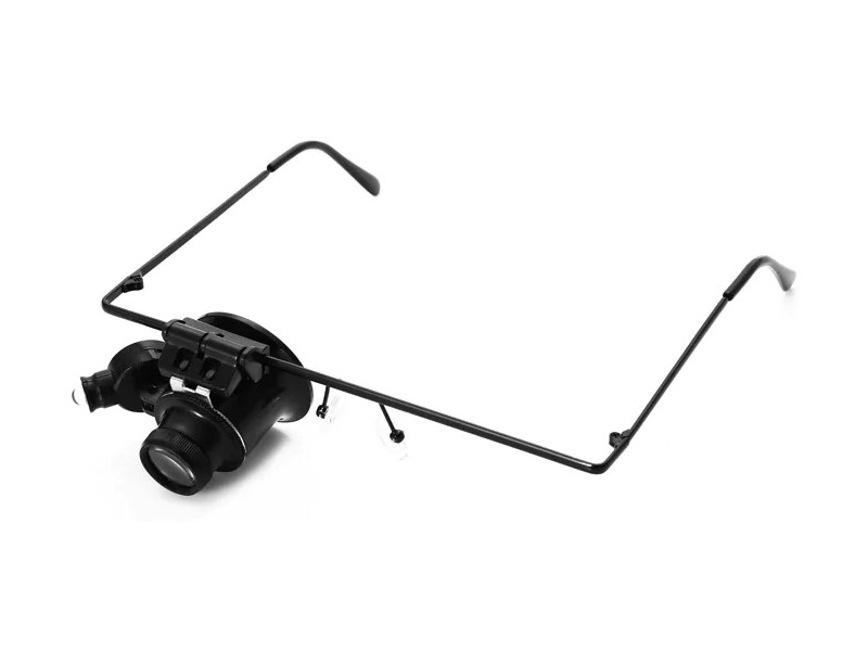 Лупа-очки Zhengte MG9892A 20x увеличительное стекло 10x 15x 20x 25x со светодиодной подсветкой очки с двойными глазами лупа с светодиодный зами профессиональная светодиодна