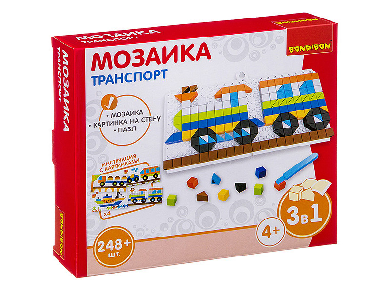 

Настольная игра Bondibon Мозаика Транспорт ВВ3029, Транспорт