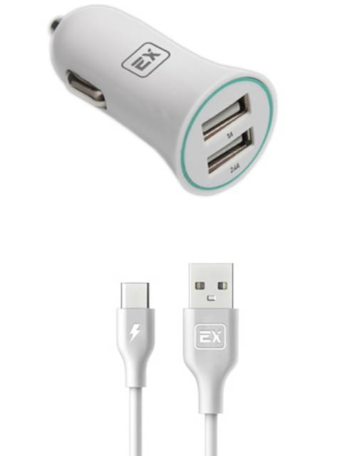 фото Зарядное устройство Exployd Classic 3.4А 2хUSB - Type-C White EX-Z-581