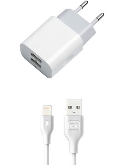 фото Зарядное устройство Exployd Classic 3.4A 2хUSB White EX-Z-471