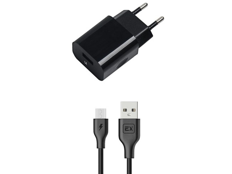

Зарядное устройство Exployd Classic 1А + MicroUSB Black EX-Z-460, EX-Z-460