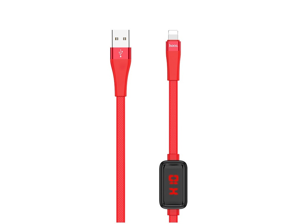 фото Аксессуар Hoco S4 USB - Lightning with Timing Display Red