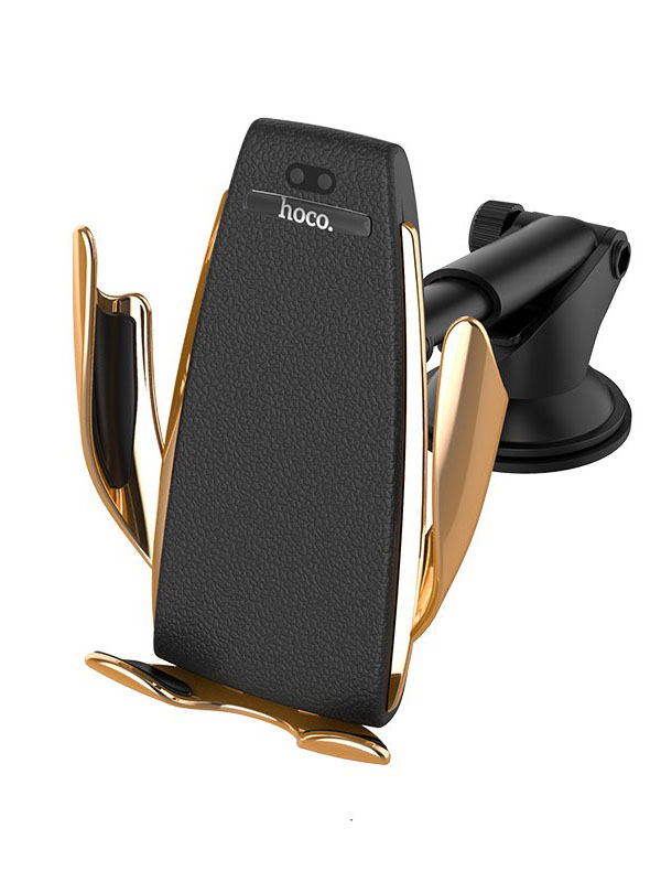 фото Держатель Hoco CA34 Elegant Automatic Induction Wireless Charging Car Holder Gold