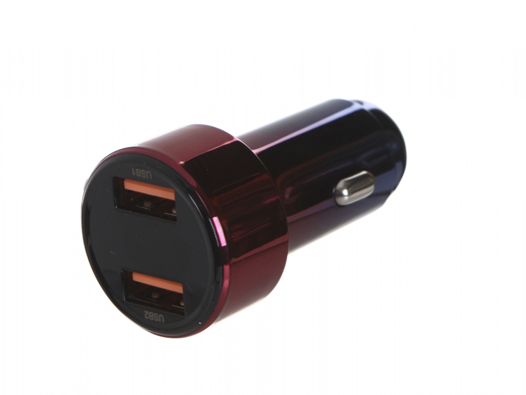 фото Зарядное устройство baseus magic series dual qc digital display for intelligent quick charging and car charging of 45w red ccmlc20a-09