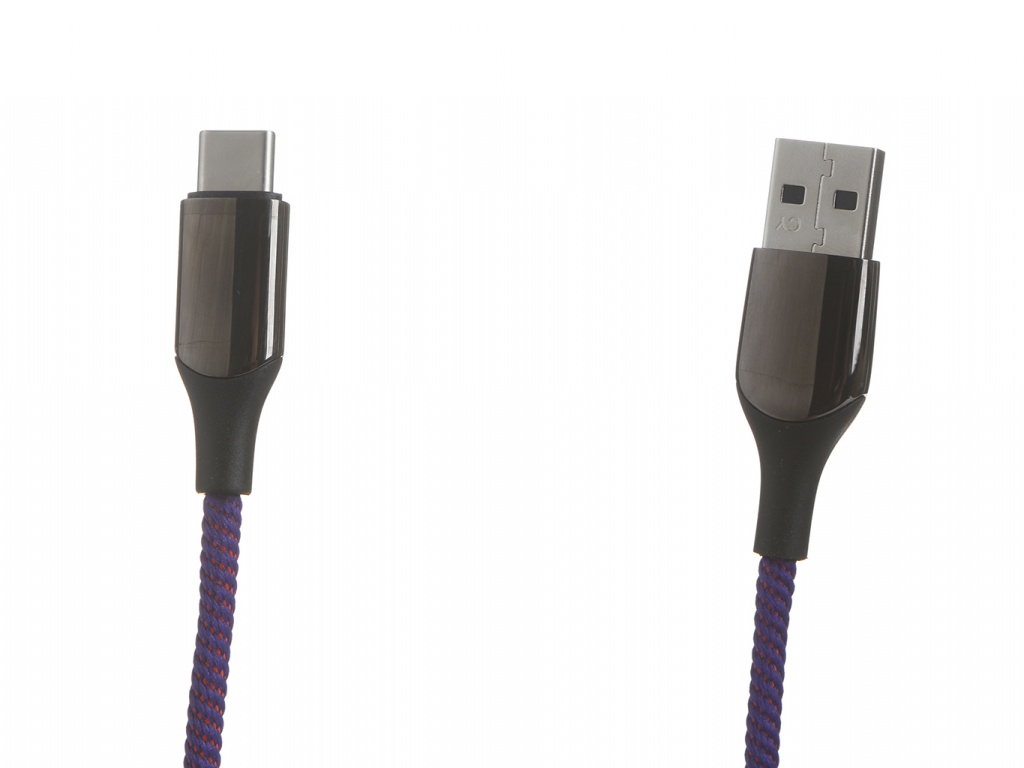 фото Аксессуар Baseus C-Shaped Light Intelligent Power-Off Cable USB - Type-C 3A 1m Purple CATCD-05