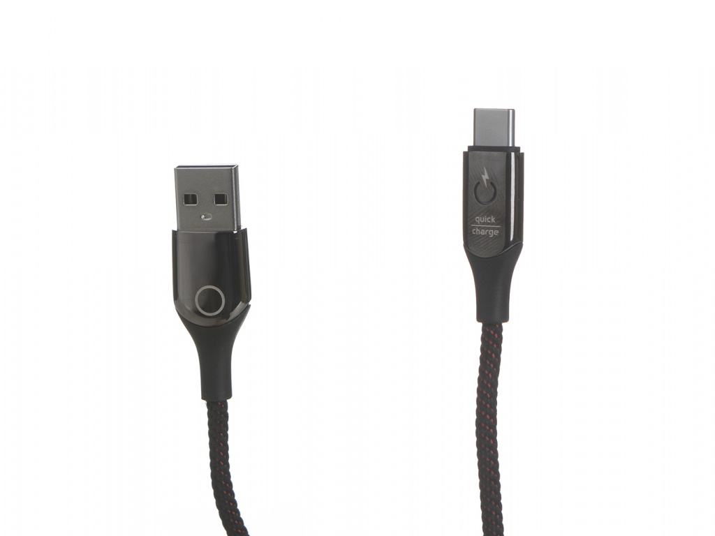 фото Аксессуар Baseus C-Shaped Light Intelligent Power-Off Cable USB - Type-C 3A 1m Black CATCD-01