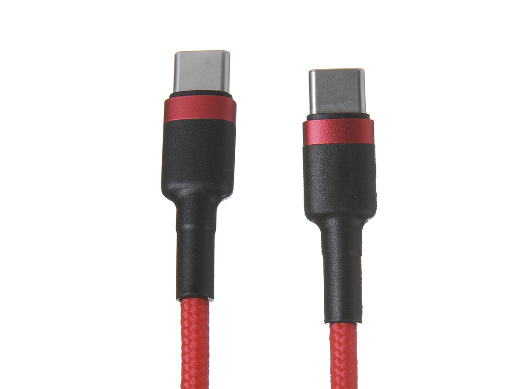 Аксессуар Baseus Cafule PD2.0 60W Flash Charging USB - Type-C 2m Red CATKLF-H09 аксессуар кабель baseus zinc magnetic series ip laptop charging cable type c to l shaped port 60w 2m white catxc w02