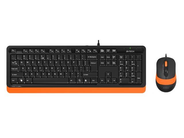 Набор A4Tech Fstyler F1010 Black-Orange набор клавиатура мышь a4tech fstyler f1010 белый серый