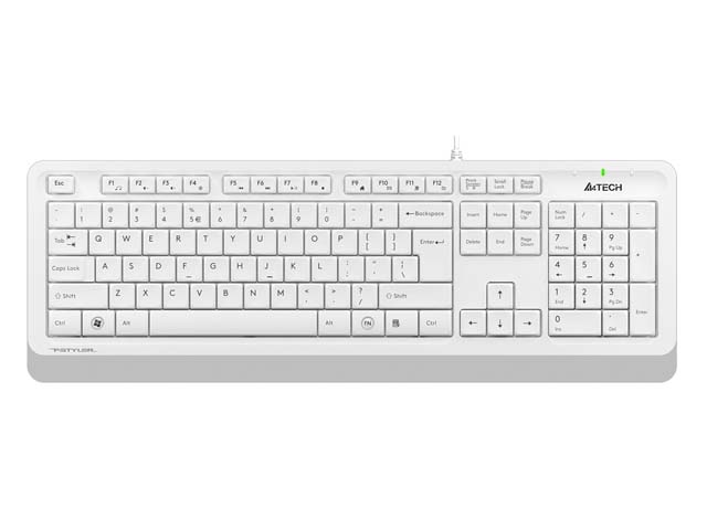 Клавиатура A4Tech Fstyler FK10 White-Grey клавиатура a4tech fstyler fbk30 white