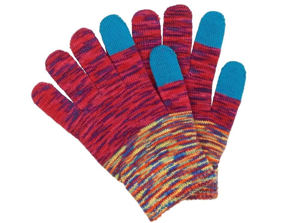 фото Теплые перчатки для сенсорных дисплеев Territory р.UNI Red 0213
