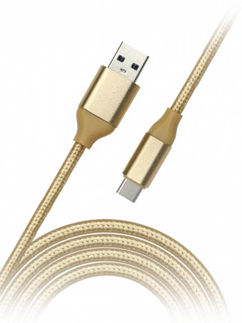 фото Аксессуар SmartBuy USB 3.0 - USB Type-C 1.2m Gold iK-3012