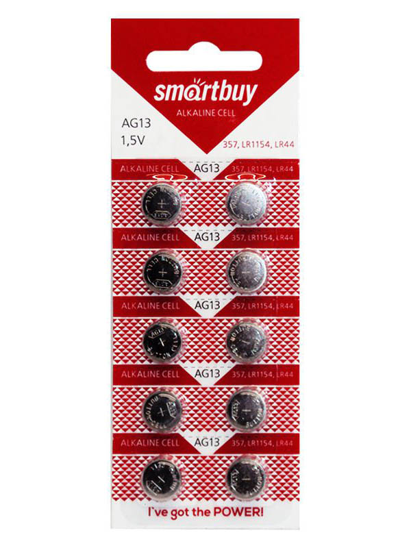 

Батарейка AG13 - SmartBuy SBBB-AG13-10B (10 штук), AG13